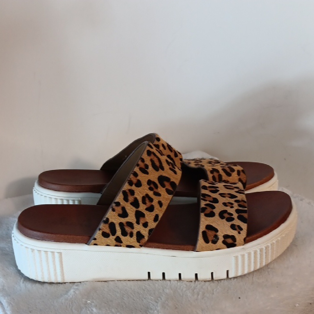 Altar'd State Cowhide Animal Print Platform Slide Sandals